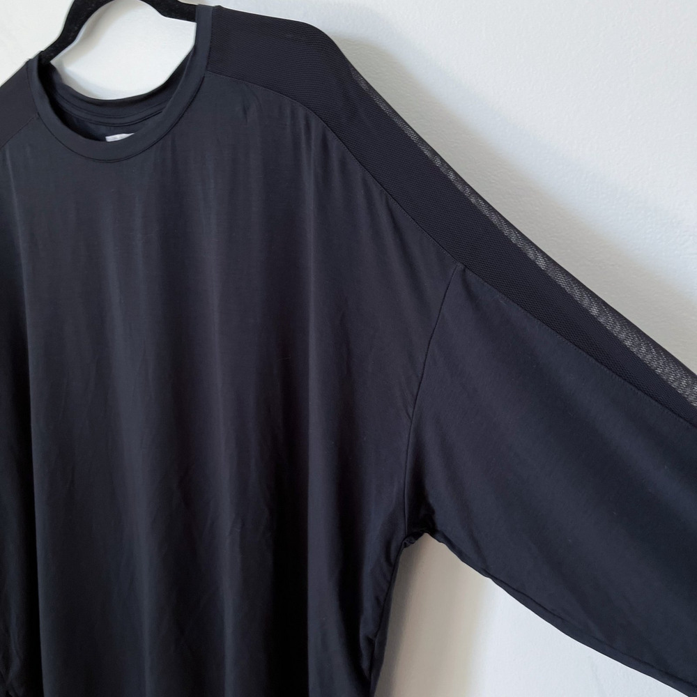 Honeylove BlissWear Long Sleeve Top Mesh Soft Breathable High-Low Women XL Black - Picture 5 of 12